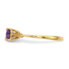 Lex & Lu 14k Gold Polished Amethyst Bow Ring Size 7 - 3 - Lex & Lu