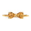 Lex & Lu 14k Gold Polished Citrine Bow Ring Size 7 - 4 - Lex & Lu