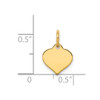 Lex & Lu 14k Yellow Gold Heart Disc Charm LAL126126 - 2 - Lex & Lu