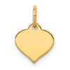 Lex & Lu 14k Yellow Gold Heart Disc Charm LAL126127 - Lex & Lu