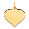 Lex & Lu 14k Yellow Gold Heart Disc Charm LAL126134 - Lex & Lu