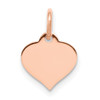 Lex & Lu 14k Rose Gold Heart Disc Charm LAL126331 - Lex & Lu