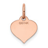 Lex & Lu 14k Rose Gold Heart Disc Charm LAL126332 - 3 - Lex & Lu