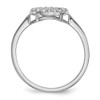 Lex & Lu 14k White Gold Diamond Cluster Oval Ring - 2 - Lex & Lu