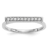 Lex & Lu 14k White Gold Diamond Bar Ring - Lex & Lu