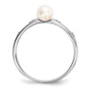 Lex & Lu 14K White Gold w/Freshwater Cultured Pearl & Diamond Ring - 2 - Lex & Lu