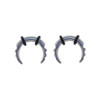 Lex & Lu Pair of Steel Notched Pincher Taper Plugs w/O-rings 12,8&6 Gauge-Lex & Lu