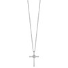 Lex & Lu Sterling Silver Diamond Eternal Life Cross Necklace 16'' - 2 - Lex & Lu