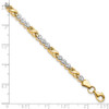 Lex & Lu 10k Yellow Gold w/Rhodium D/C Infinity & Heart Bracelet - 4 - Lex & Lu