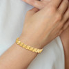 Lex & Lu 10k Yellow Gold Criss Cross Fancy Bracelet - 5 - Lex & Lu