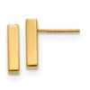 Lex & Lu 14k Yellow Gold Polished Post Bar Earrings - Lex & Lu