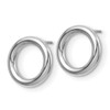 Lex & Lu 14k White Gold Polished Circle Post Earrings - 2 - Lex & Lu