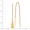 Lex & Lu 14k Yellow Gold Polished Tear Drop Threader Earrings - 4 - Lex & Lu