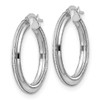 Lex & Lu 14k White Gold Glimmer Infused Texture Hoop Earrings LAL148804 - 2 - Lex & Lu