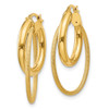 Lex & Lu 14k Yellow Gold & Textured Fancy Hoop Earrings LAL148838 - 2 - Lex & Lu