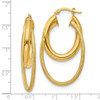 Lex & Lu 14k Yellow Gold & Textured Fancy Hoop Earrings LAL148838 - 4 - Lex & Lu