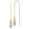 Lex & Lu 14k Yellow Gold Beads Threader Earrings LAL148883 - Lex & Lu