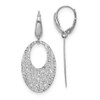 Lex & Lu 14k White Gold & Textured Floral Dangle Leverback Earrings - Lex & Lu