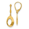 Lex & Lu 14k Yellow Gold Polished Hollow Circles Leverback Earrings - Lex & Lu
