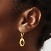 Lex & Lu 14k Yellow Gold Polished Hollow Circles Leverback Earrings - 4 - Lex & Lu