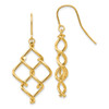 Lex & Lu 14k Yellow Gold Polished Twisted Dangle Earrings - Lex & Lu