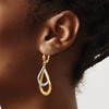 Lex & Lu 14k Two-tone Gold Polished Teardrop Leverback Earrings - 3 - Lex & Lu