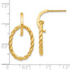 Lex & Lu 14k Yellow Gold Polished Twisted Post Dangle Earrings - 4 - Lex & Lu