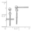 Lex & Lu 14k White Gold Cross Post Drop Earrings - 4 - Lex & Lu Lex & Lu 14k White Gold Cross Post Drop Earrings - 4 - Lex & Lu