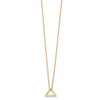 Lex & Lu 14k Yellow Gold Polished Triangle Necklace LALLF1015-16 - 2 - Lex & Lu