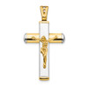 Lex & Lu 14K Two-tone Gold Polished Crucifix Pendant LAL149055 - Lex & Lu