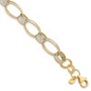 Lex & Lu 14k Yellow Gold & Brushed Bracelet - Lex & Lu