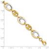 Lex & Lu 14k Two-tone Gold Polished Fancy Link Bracelet LAL149113 - 3 - Lex & Lu