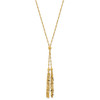 Lex & Lu 14k Yellow Gold Polished Tassle Adjustable Necklace - 2 - Lex & Lu