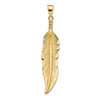 Lex & Lu 14k Yellow Gold Feather Pendant - Lex & Lu