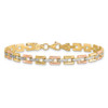 Lex & Lu 14k Yellow Gold w/White & Rose Rhodium D/C Fancy Bracelet - 3 - Lex & Lu