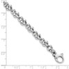 Lex & Lu 14k White Gold Polished Fancy Twisted Link Bracelet - 4 - Lex & Lu