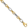 Lex & Lu 14K Two-tone Gold Polished Fancy Link Bracelet LAL149241 - Lex & Lu