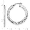 Lex & Lu Sterling Silver Polished & D/C Hoop Earrings LAL149286 - 4 - Lex & Lu