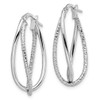 Lex & Lu Sterling Silver Polished & Textured Fancy Earrings - 2 - Lex & Lu