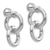 Lex & Lu Sterling Silver Ball Front & Back Dangle Back Post Earrin - 2 - Lex & Lu