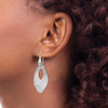 Lex & Lu Sterling Silver Textured & D/C Dangle Shepherd Hook Earrings - 3 - Lex & Lu