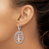 Lex & Lu Sterling Silver Polished Tree of Life Leverback Earrings - 3 - Lex & Lu