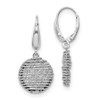 Lex & Lu Sterling Silver D/C Open Center Dangle Leverback Earrings - Lex & Lu