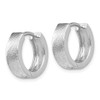 Lex & Lu Sterling Silver Radiant Essence Textured Huggie Hoop Earrings - 2 - Lex & Lu