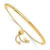 Lex & Lu Sterling Silver Gold-plated Beaded Adjustable Bracelet - Lex & Lu