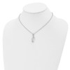 Lex & Lu Sterling Silver w/Rhodium CZ Twisted Pendant Necklace - 4 - Lex & Lu