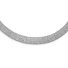 Lex & Lu Sterling Silver Polished Mesh Necklace - Lex & Lu