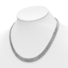 Lex & Lu Sterling Silver Polished Mesh Necklace - 3 - Lex & Lu