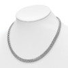 Lex & Lu Sterling Silver Textured Mesh Necklace - 3 - Lex & Lu