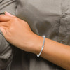 Lex & Lu Sterling Silver Textured & Polished Bracelet - 5 - Lex & Lu
